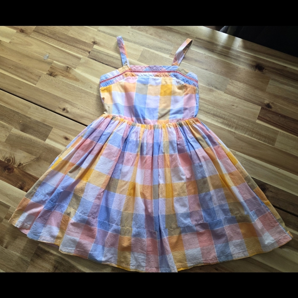 Pastel Plaid Kids Dress